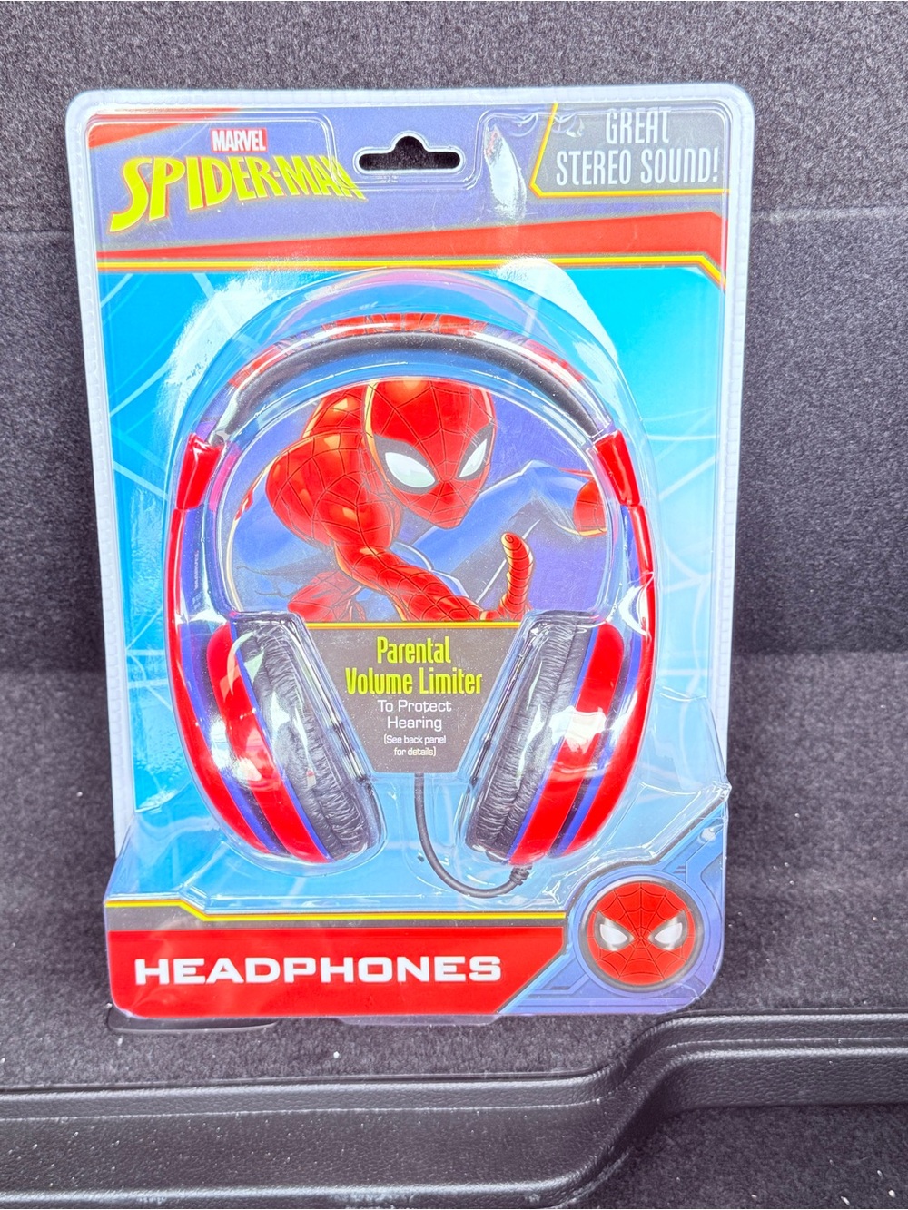 Marvel Spider-Man Red Kids Headphones with Parental Volume Limiter